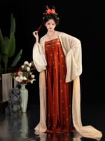 Tang Dynasty Qixiong Ruqun Traditional Hanfu Set for Women - Image 4