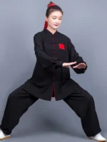 Unisex Tai Chi Outfit – Traditional Cotton Linen Martial Arts Training Set