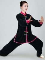 Women’s Velvet Tai Chi Suit – Warm Autumn Winter Series - Image 3