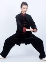 Luxurious Velvet Tai Chi Uniform for Unisex – Autumn/Winter - Image 4