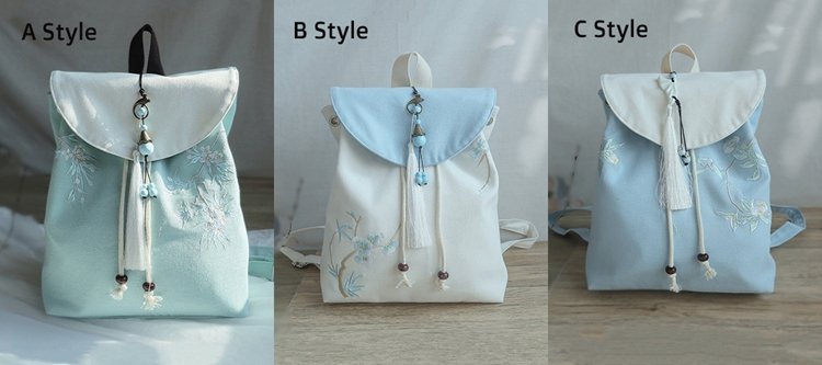 Chinese Style Vintage Canvas Backpack