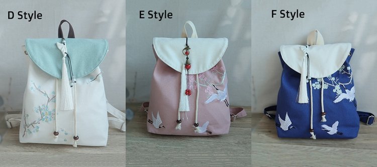 Chinese Style Vintage Canvas Backpack