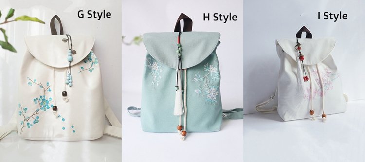 Chinese Style Vintage Canvas Backpack
