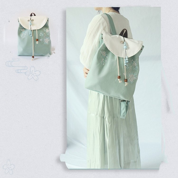 Chinese Style Vintage Canvas Backpack