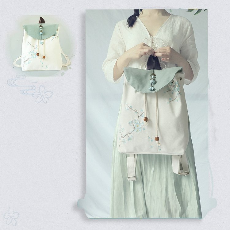 Chinese Style Vintage Canvas Backpack