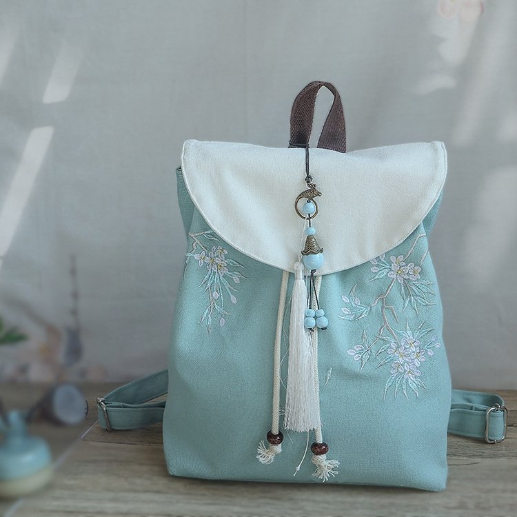 Chinese Style Vintage Canvas Backpack