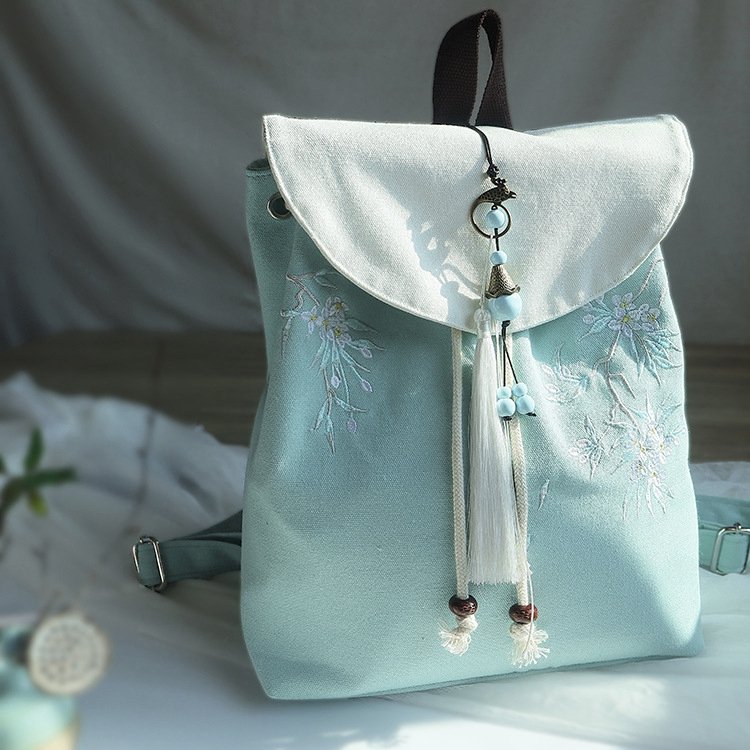 Chinese Style Vintage Canvas Backpack
