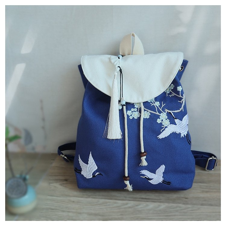 Chinese Style Vintage Canvas Backpack