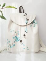 Chinese Style Vintage Canvas Backpack - Image 7