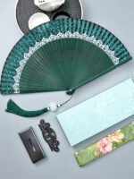 Vintage Chinese Hand Fans Hanfu Qipao Dance Folding Fan