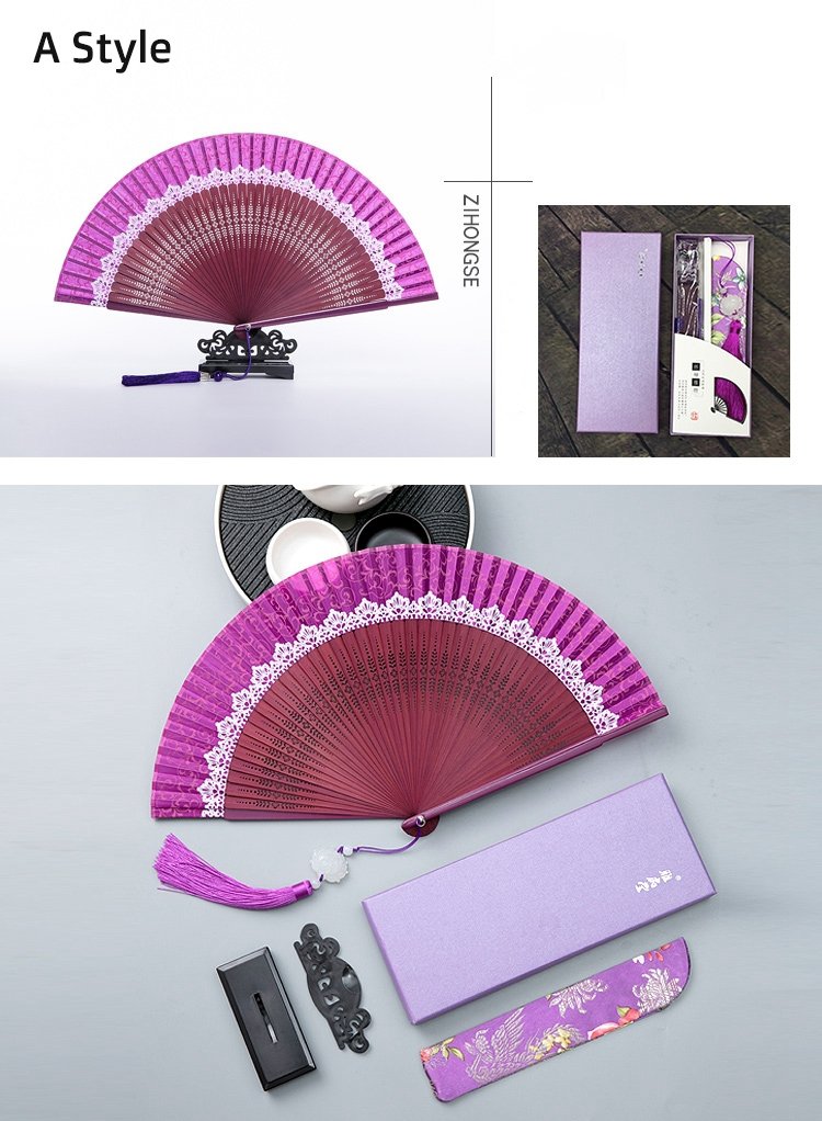 Vintage Chinese Hand Fans Hanfu Qipao Dance Folding Fan
