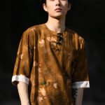 Vintage Tang Suit-Inspired T-Shirt Round Neck Short Sleeved Shirt
