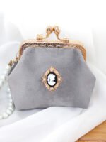 Vintage Cheongsam Bag Velvet Mouth Gold Bag Coin Wallet - Image 2