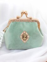 Vintage Cheongsam Bag Velvet Mouth Gold Bag Coin Wallet - Image 3