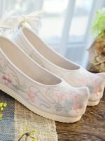 Embroidered Mary Jane Shoes Chinese Hanfu Floral Flats - Image 2