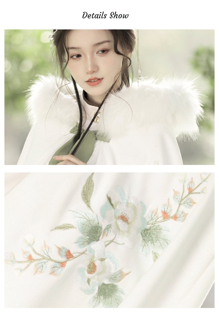 Winter Cloak With Hood Hanfu