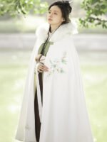 Winter Cloak With Hood Hanfu Long Cloak - Image 2