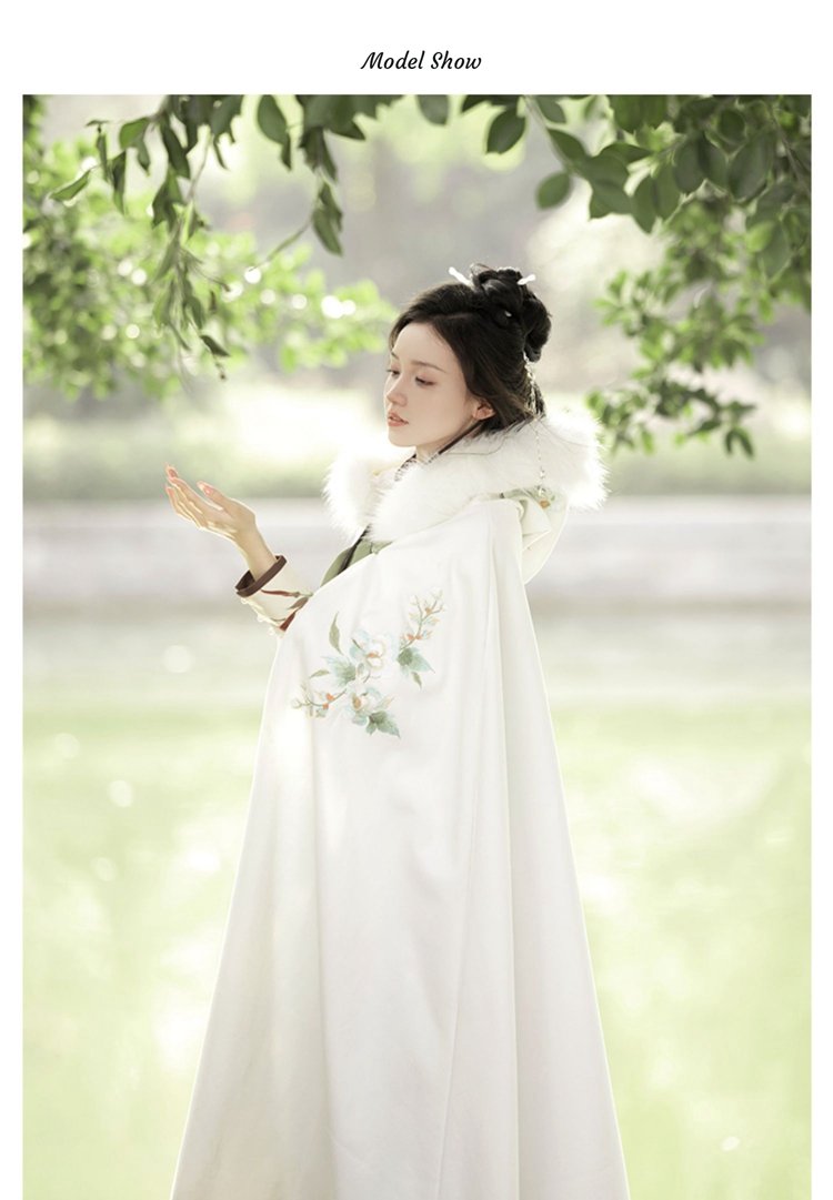 Winter Cloak With Hood Hanfu