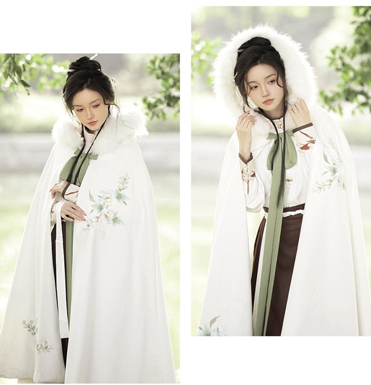 Winter Cloak With Hood Hanfu