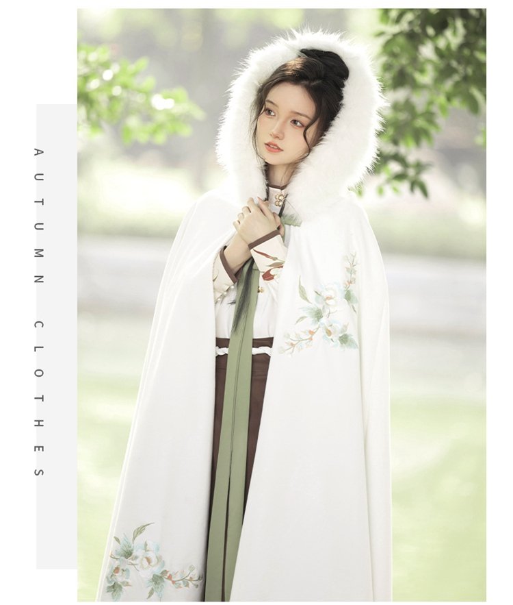Winter Cloak With Hood Hanfu