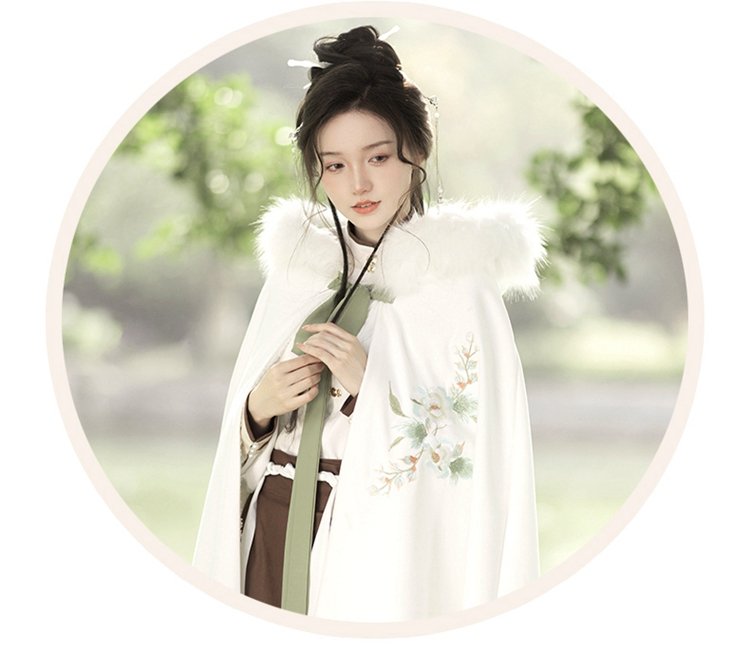 Winter Cloak With Hood Hanfu