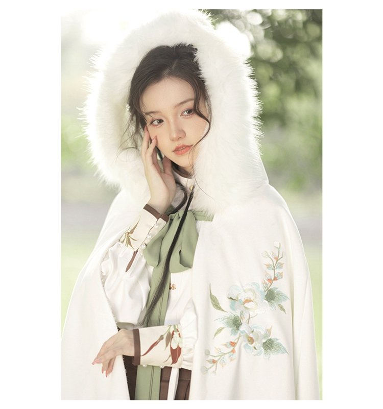Winter Cloak With Hood Hanfu