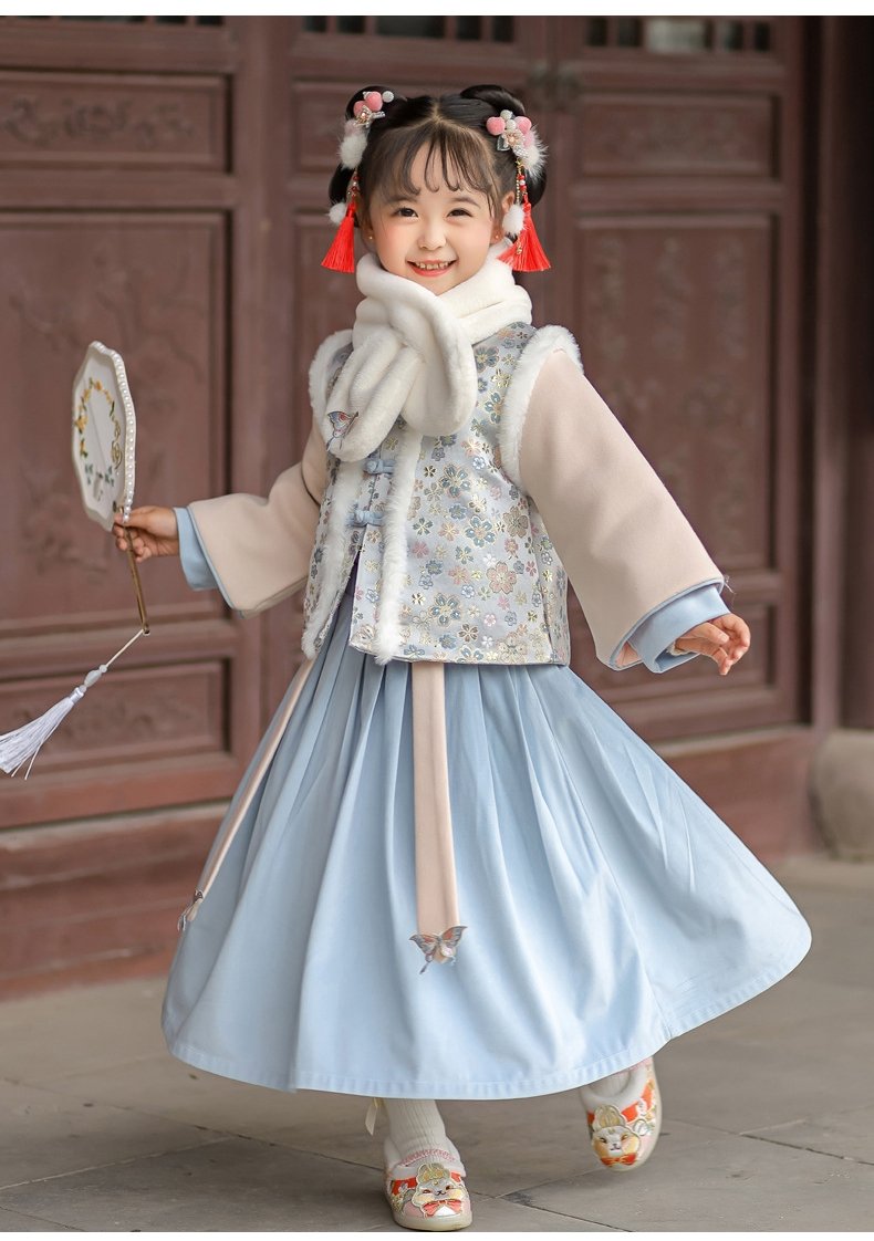 Winter Dress Girl Tang Suit