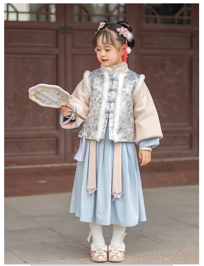 Winter Dress Girl Tang Suit