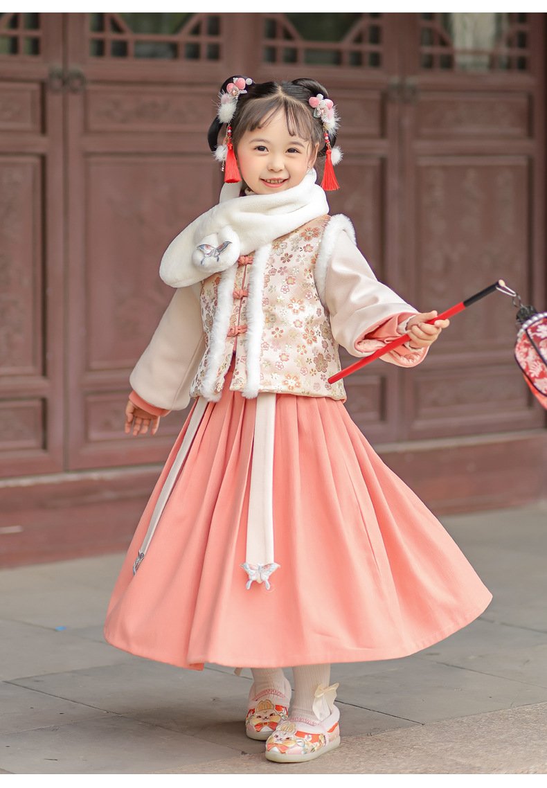 Winter Dress Girl Tang Suit