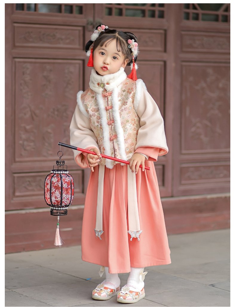 Winter Dress Girl Tang Suit