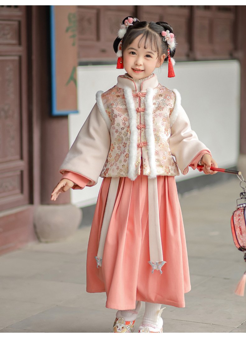Winter Dress Girl Tang Suit