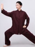 Winter Zen Tai Chi Outfit for Women – Textured Flow Training Set - Image 2