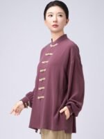 Relaxed Tai Chi Clothing – Cotton Linen Kung Fu Top for Women - Image 6