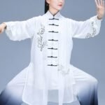 Women’s Tai Chi Uniform Pearl Elastic Cotton Suit for Men and Women