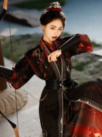Wuxia Hanfu Outfit for Women – Song Style Martial Arts Costume Set - Image 4