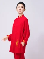 Zen Embroidered Tai Chi Outfit for Women – Flowing Martial Arts Set