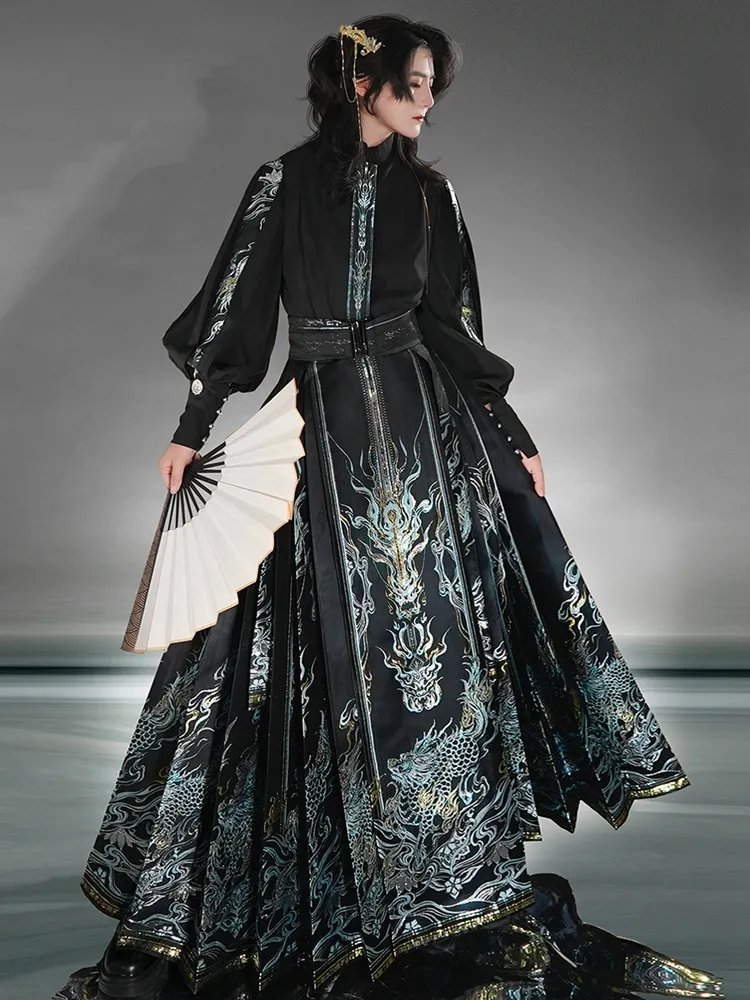 Black Hanfu Male Chinese Traditional Costume