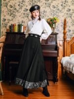 Black Skirt Women Traditional Chinese Style Dress - Image 2