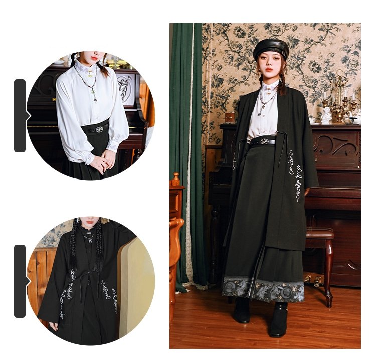Black Skirt Women Traditional Chinese Style Dress