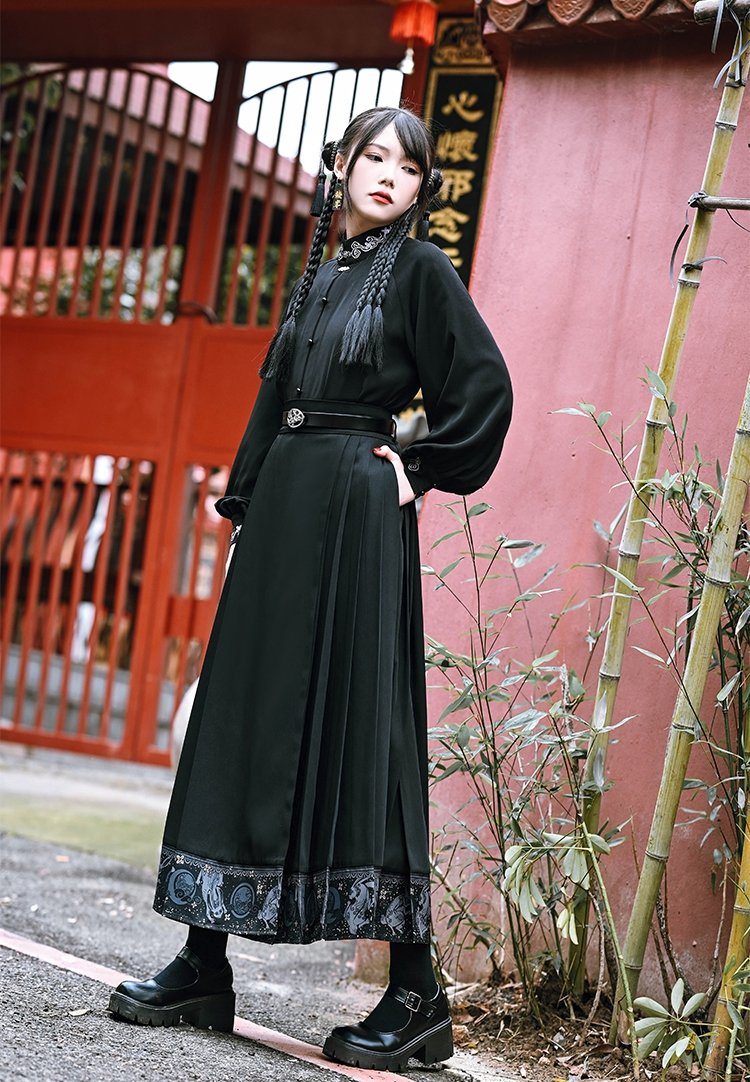 Black Skirt Women Traditional Chinese Style Dress