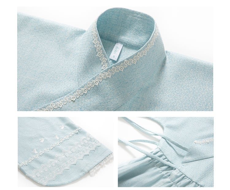 Blue Fashion Dress Chinese Modern Hanfu