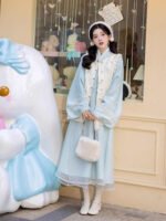Blue Fashion Dress Chinese Modern Hanfu - Image 2