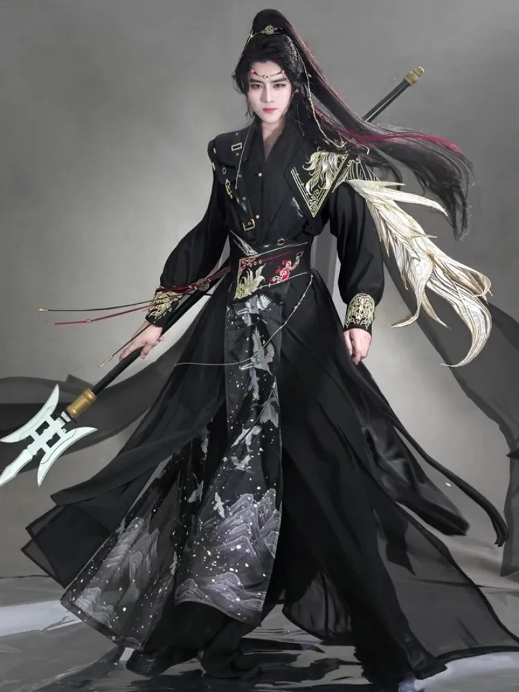 Chinese Ancient Embroidery Hanfu Clothing Male