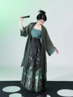 Chinese Clothing Ming Dynasty Hanfu Horse Face Skirt