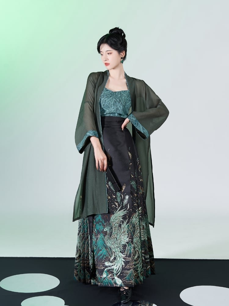 Chinese Clothing Ming Dynasty Hanfu Horse Face Skirt