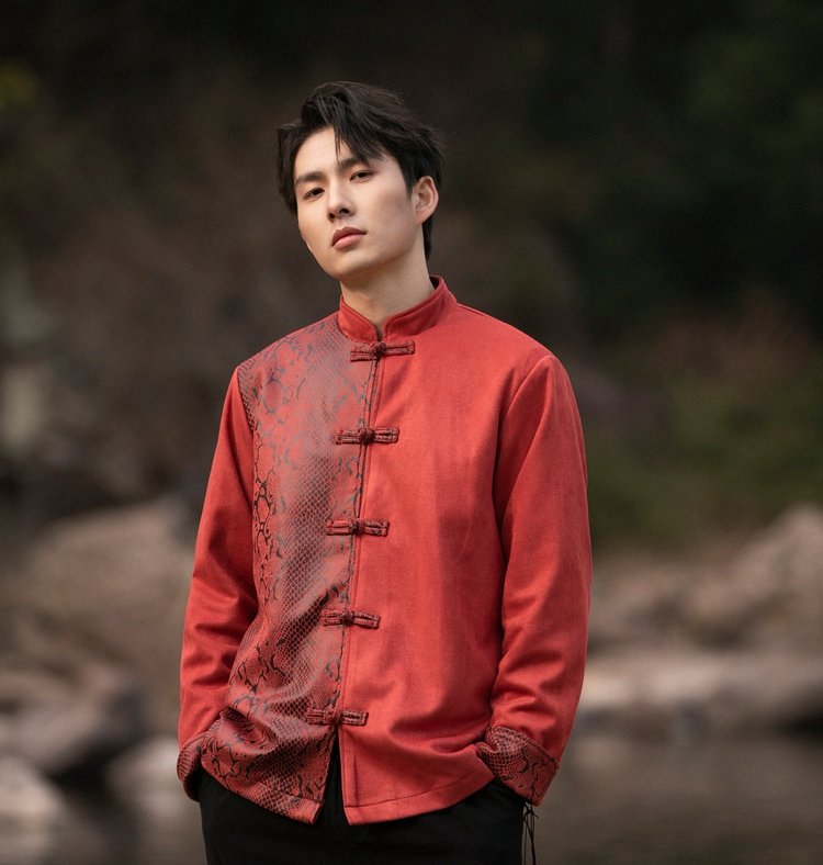 Chinese Collar Jacket Loose Tang Suit Men
