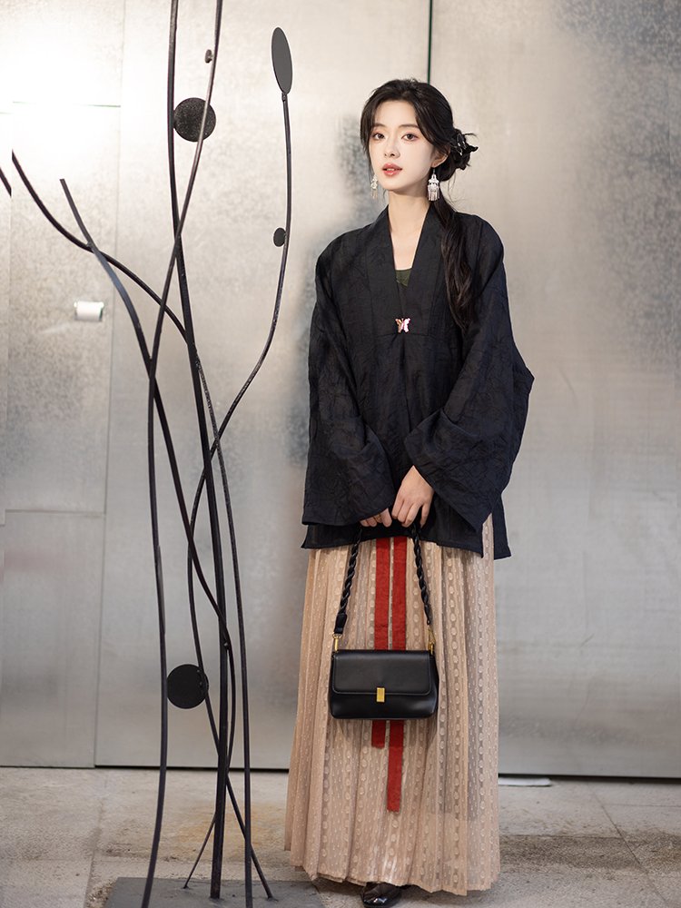 Chinese Dress Outfit Ming Style Hanfu Shirt and Dress