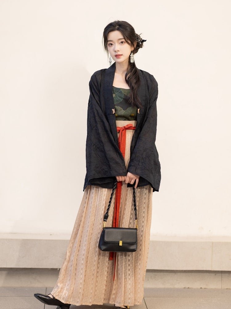 Chinese Dress Outfit Ming Style Hanfu Shirt and Dress
