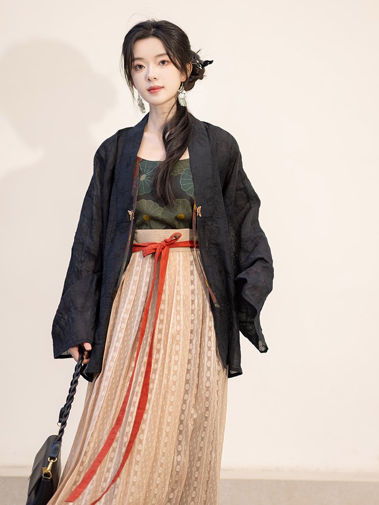 Chinese Dress Outfit Ming Style Hanfu Shirt and Dress