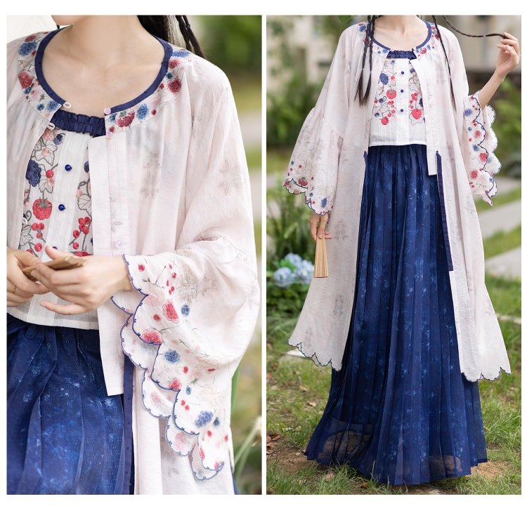 Chinese Dress for Women Embroidered Hanfu Set